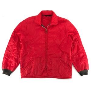 70s quilted red jacket 1970s vintage